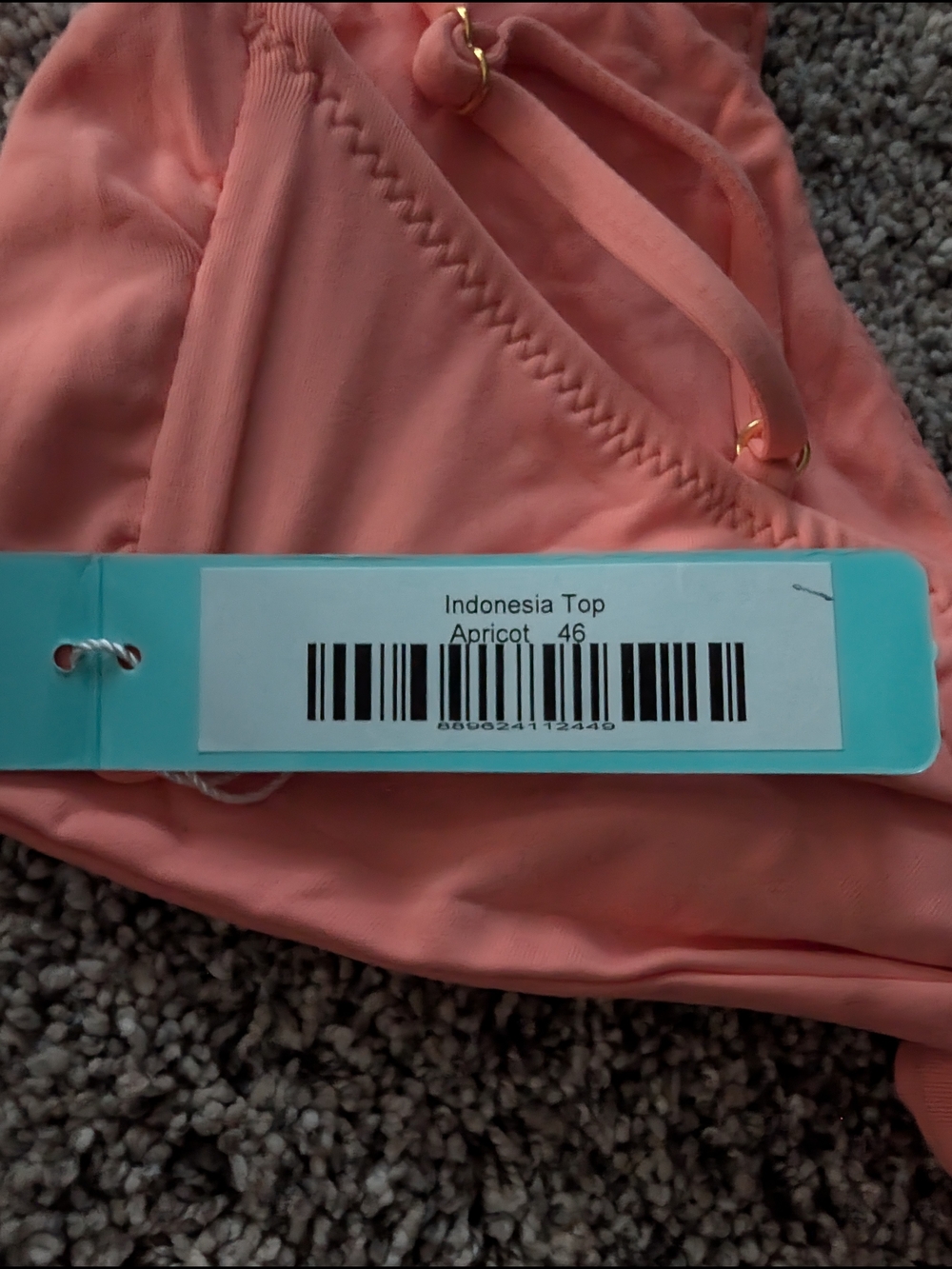 NWT Melissa Odabash Apricot Indonesia Front Tie Bikini Set Size 10 Made In Italy - Picture 5 of 6